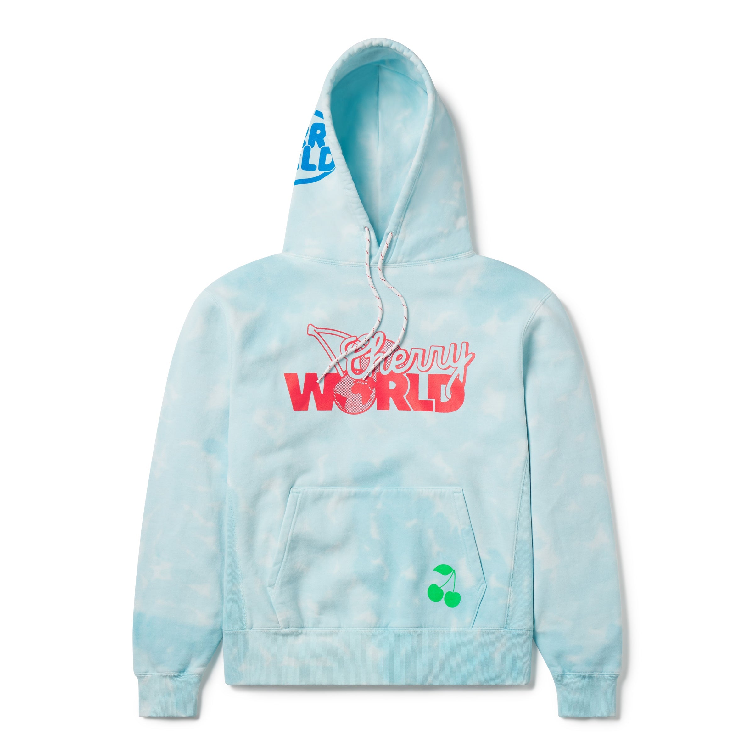 Tie dye discount light blue hoodie